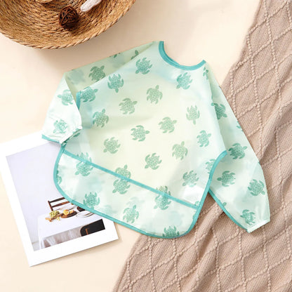 Langarm Lätzchen Wasserdicht Fütterung Waschbar Baby