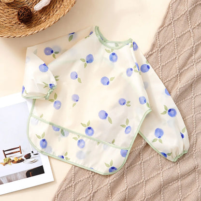 Langarm Lätzchen Wasserdicht Fütterung Waschbar Baby