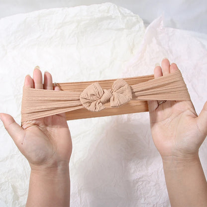 3er Set Baby Haarband Schleife Nylon Neugeborene Weich