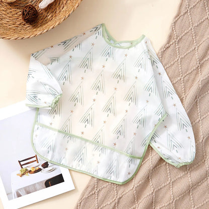 Langarm Lätzchen Wasserdicht Fütterung Waschbar Baby