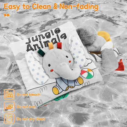 Weiches Stoffbuch 3D Kontrast Baby Sensorik 0-12 Monate