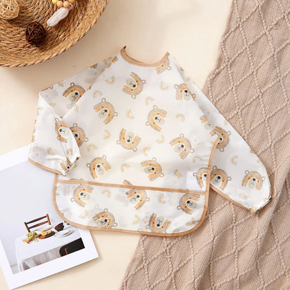 Langarm Lätzchen Wasserdicht Fütterung Waschbar Baby