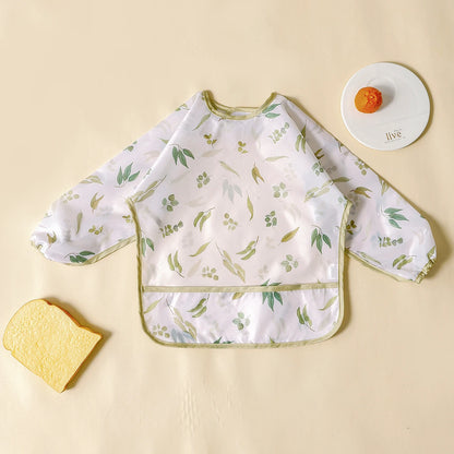 Langarm Lätzchen Wasserdicht Fütterung Waschbar Baby