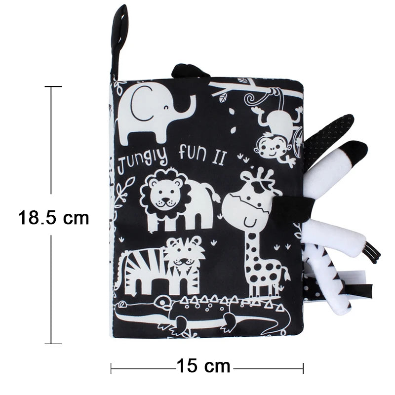 Weiches Stoffbuch 3D Kontrast Baby Sensorik 0-12 Monate