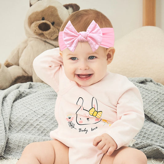 5er Set Baby Haarband Schleife Neugeborene Mädchen Weich