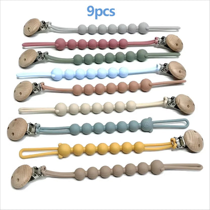 Schnullerkette Silikon Baby 1-9 Stück Anti-Verlust BPA-frei