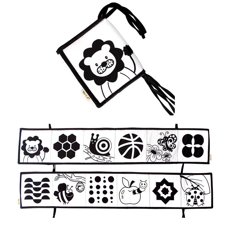 Weiches Stoffbuch 3D Kontrast Baby Sensorik 0-12 Monate